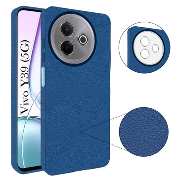 For Vivo Y39 Back Cover Case (Glass Like Camera Protection | Leather Feel | Minimalist Professional Grip)