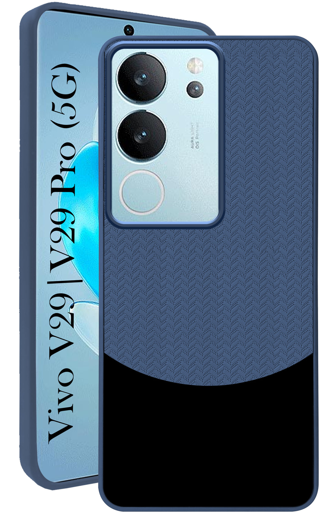 For Vivo V29 | Vivo V29 Pro Back Cover Case (Elegant PU Leather Finish | Premium Minimalist Professional | Camera Protection Bump)