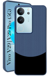 For Vivo V29 | Vivo V29 Pro Back Cover Case (Elegant PU Leather Finish | Premium Minimalist Professional | Camera Protection Bump)