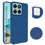 For Motorola Moto Edge 60 Fusion Back Cover Case (Glass Like Camera Protection | Leather Feel | Minimalist Professional Grip)