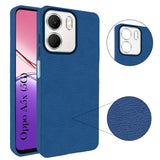 For Oppo A5X Back Cover Case (Glass Like Camera Protection | Leather Feel | Minimalist Professional Grip)