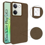 For Vivo Y300 Plus Back Cover Case (Glass Like Camera Protection | Leather Feel | Minimalist Professional Grip)