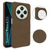 For Poco C75 | Poco M7 Back Cover Case (Glass Like Camera Protection | Leather Feel | Minimalist Professional Grip)
