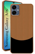 For Samsung Galaxy A06 Back Cover Case (Elegant PU Leather Finish | Premium Minimalist Professional | Camera Protection Bump)