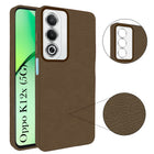 For Oppo K12x 5G  Back Cover Case (Glass Like Camera Protection | Leather Feel | Minimalist Professional Grip)