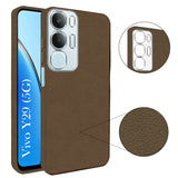 For Vivo Y29 Back Cover Case (Glass Like Camera Protection | Leather Feel | Minimalist Professional Grip)