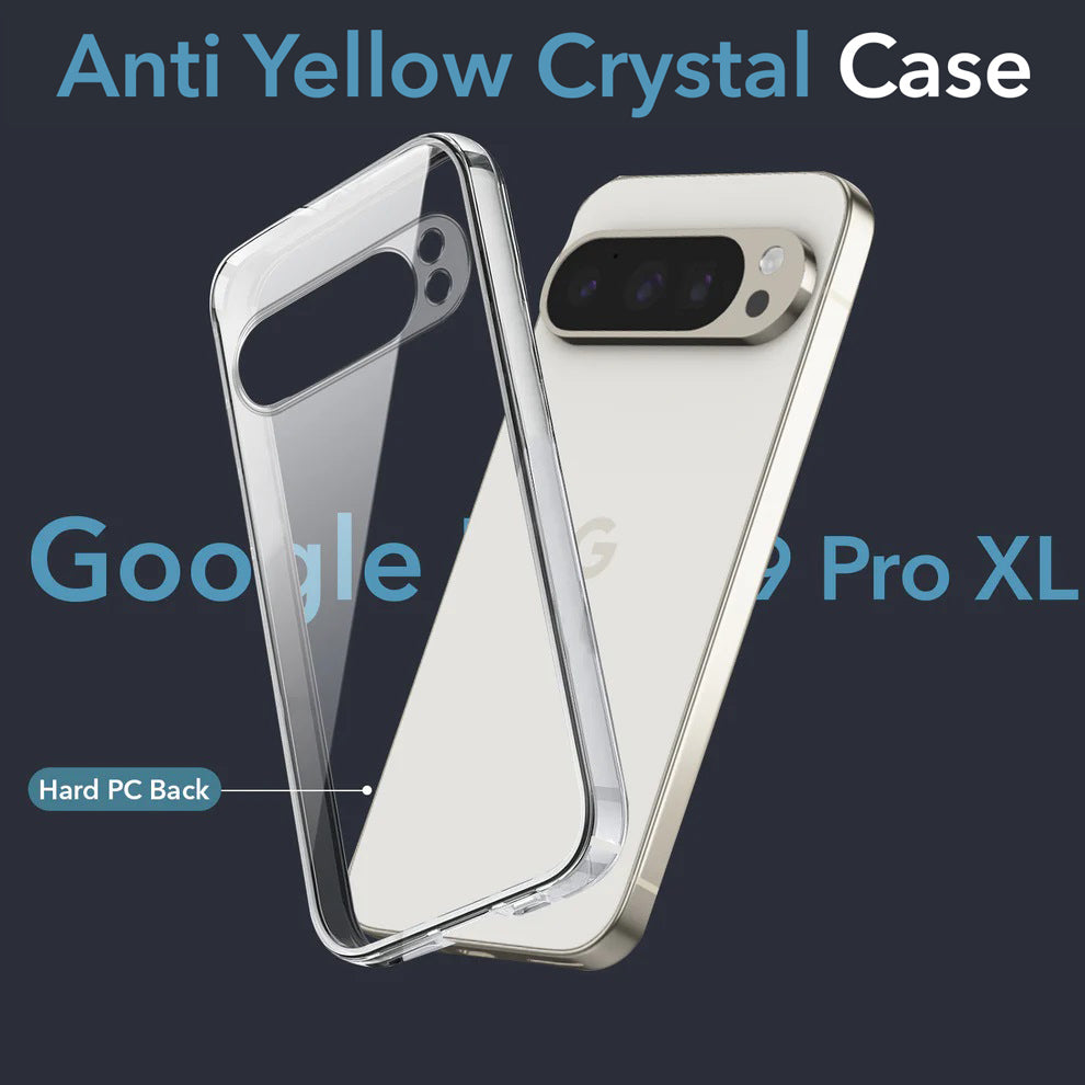 For Google Pixel 9 Pro XL Back Cover (Hard Anti Yellow Clear Case | Drop & Camera Protection | Shockproof Polycarbonate)