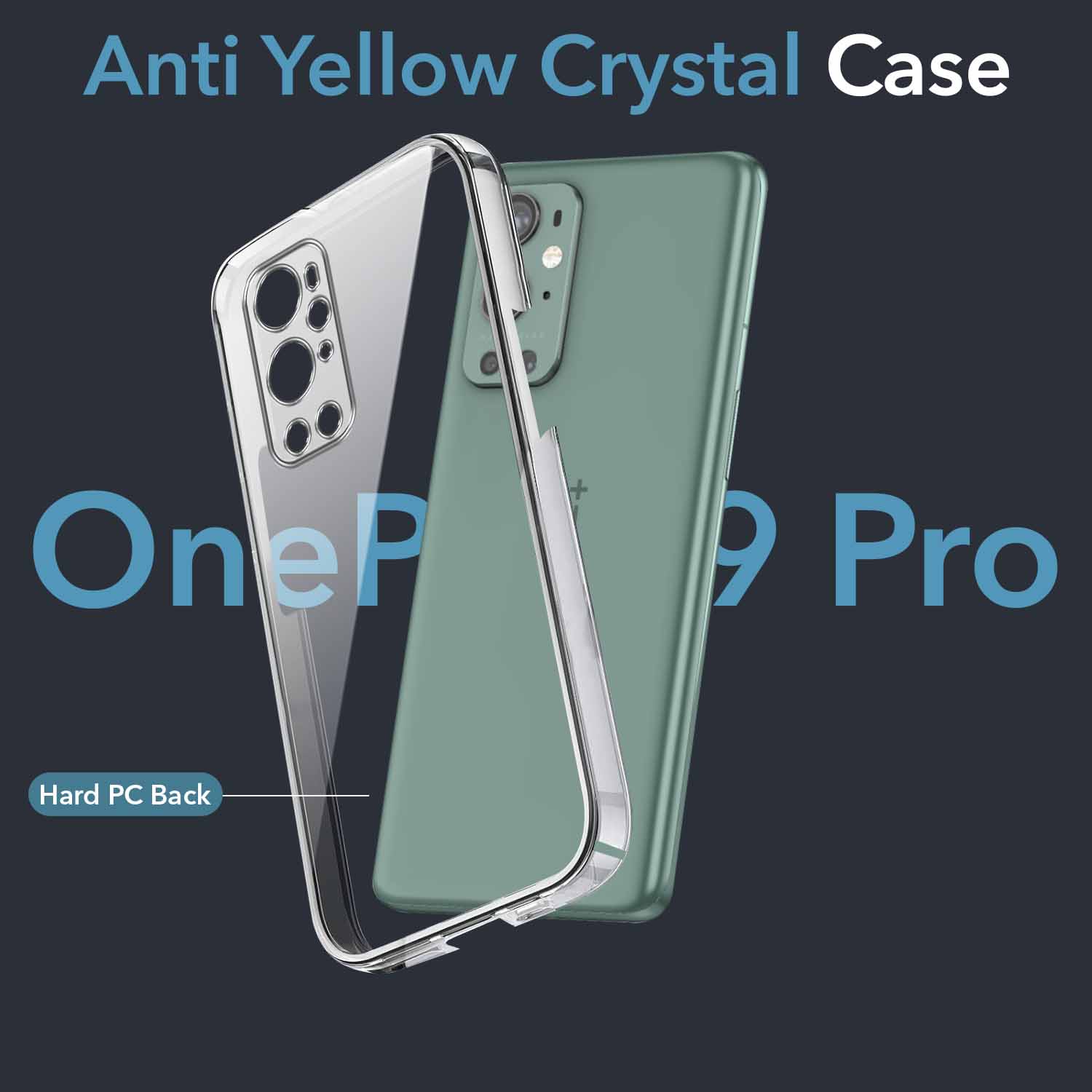For OnePlus 9 Pro Back Cover Case (Hard Anti Yellow Clear Case | Drop & Camera Protection | Shockproof Polycarbonate)