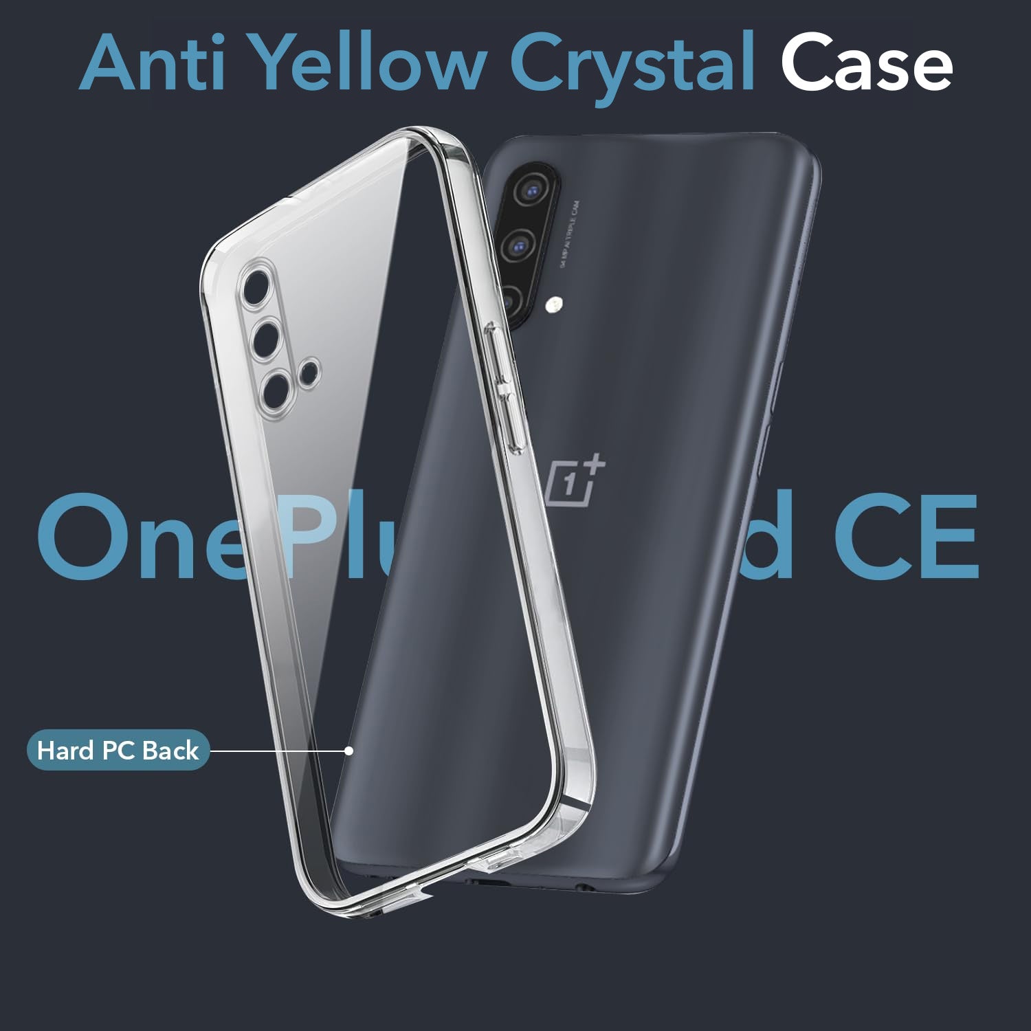 For OnePlus Nord CE 5G Back Cover Case (Hard Anti Yellow Clear Case | Drop & Camera Protection | Shockproof Polycarbonate)