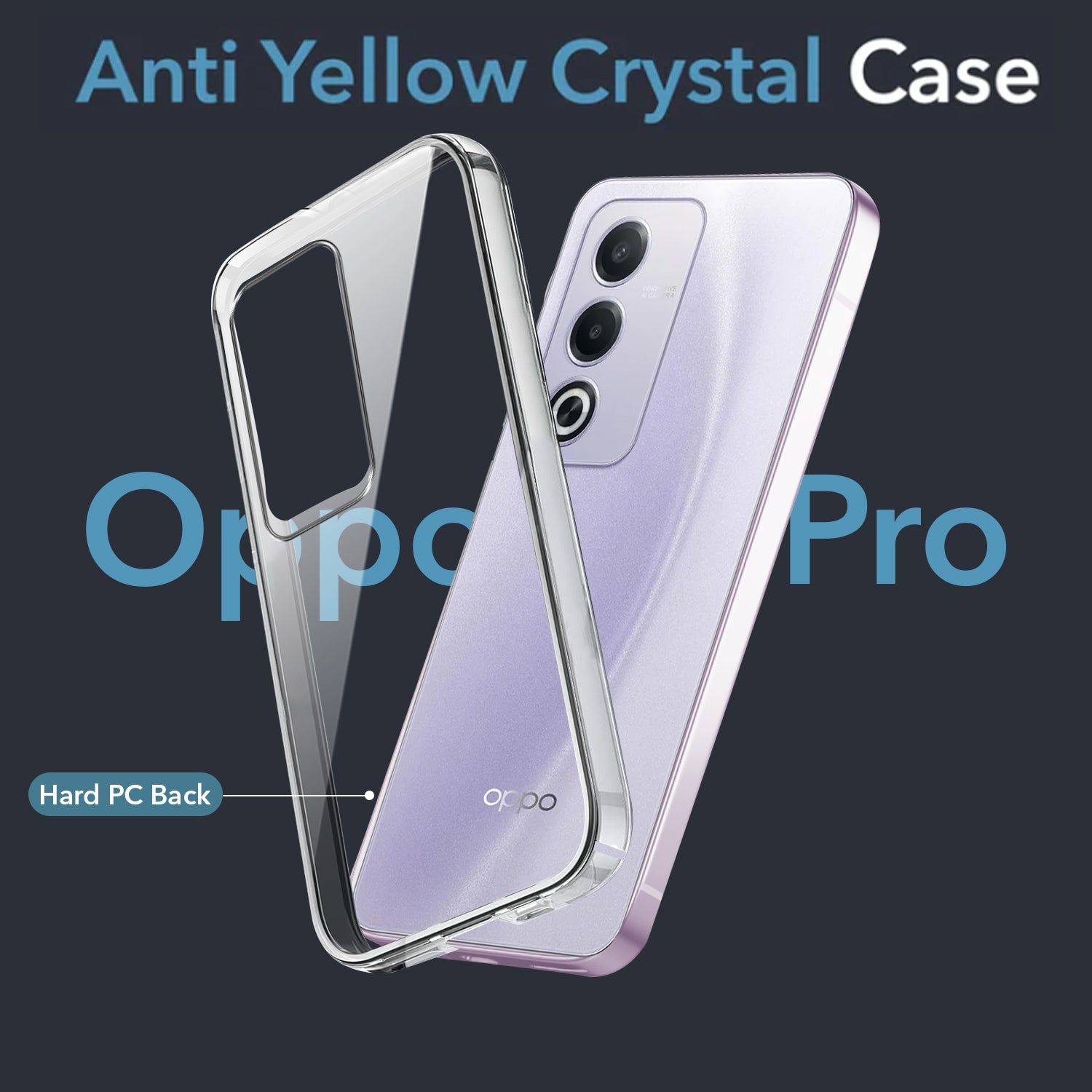 For Oppo A3 Pro 5G Back Cover (Hard Anti Yellow Clear Case | Drop & Camera Protection | Shockproof Polycarbonate)