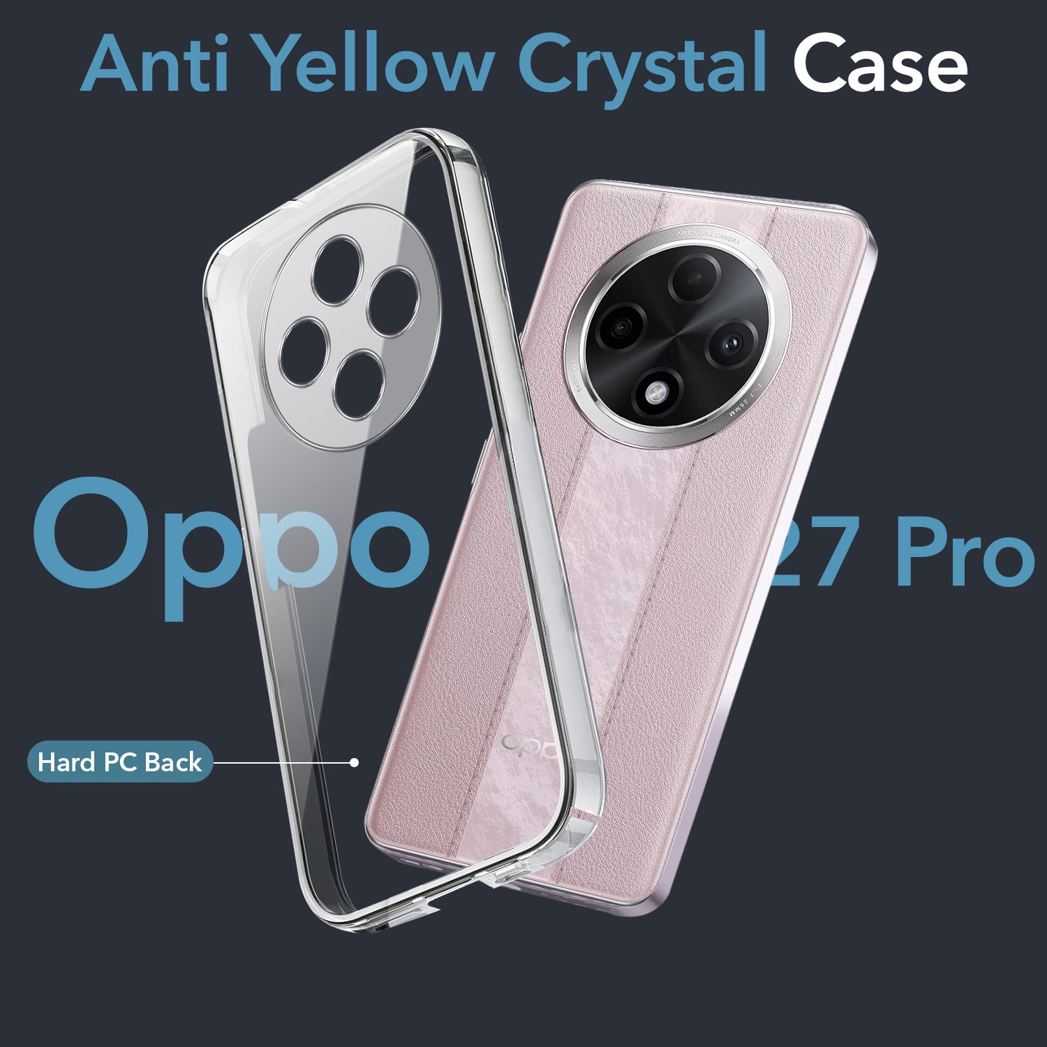 For Oppo F27 Pro | Oppo F27 Pro Plus Back Cover (Hard Anti Yellow Clear Case | Drop & Camera Protection | Shockproof Polycarbonate)