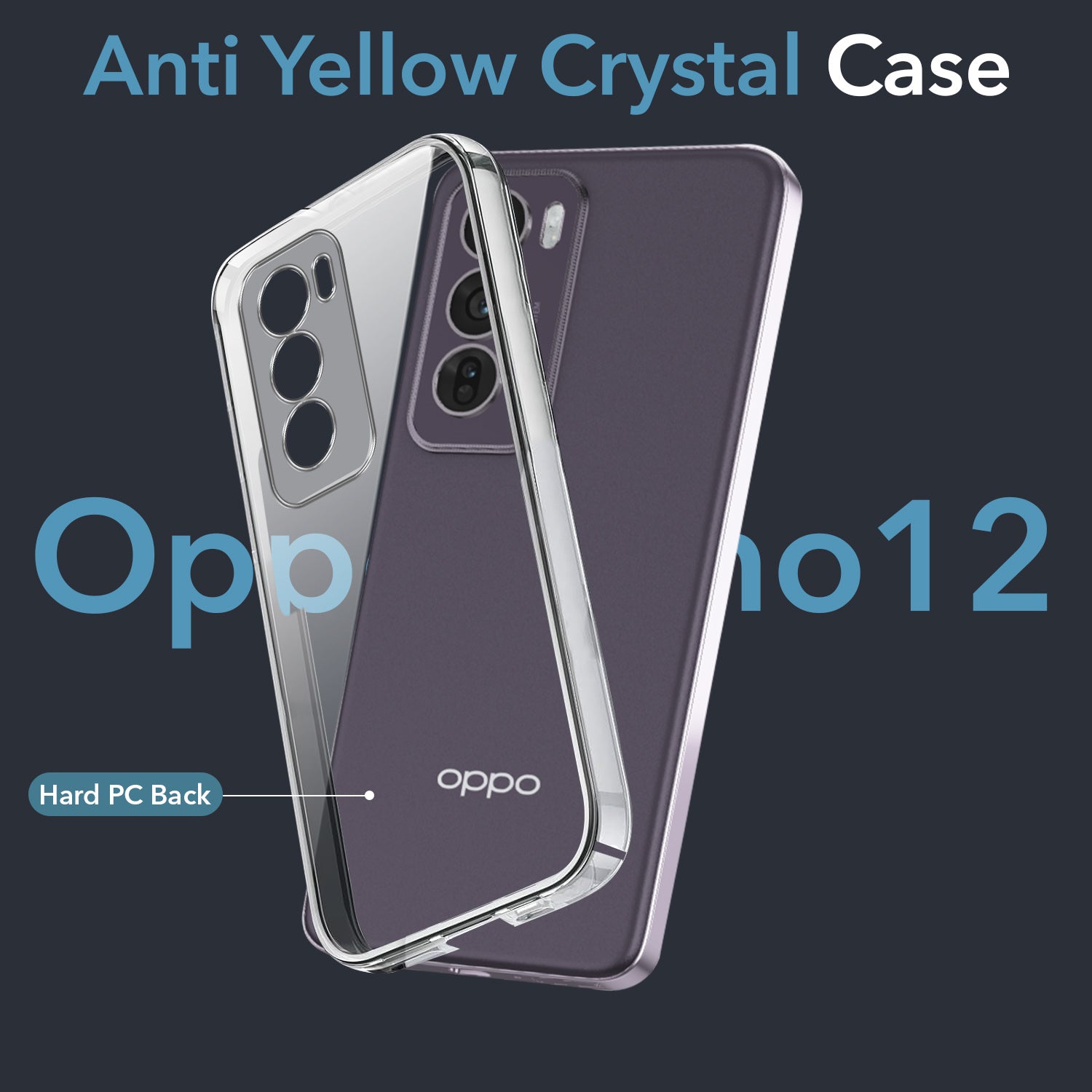For Oppo Reno12 5G | Oppo Reno 12 5G Back Cover (Hard Anti Yellow Clear Case | Drop & Camera Protection | Shockproof Polycarbonate)
