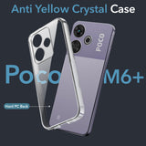 For Poco M6 Plus 5G Back Cover (Hard Anti Yellow Clear Case | Drop & Camera Protection | Shockproof Polycarbonate)