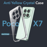 For Xiaomi Poco X7 Back Cover Case (Hard Anti Yellow Clear Case | Sleek Hard Crystal Clear | Drop & Camera Protection | Shockproof Polycarbonate)