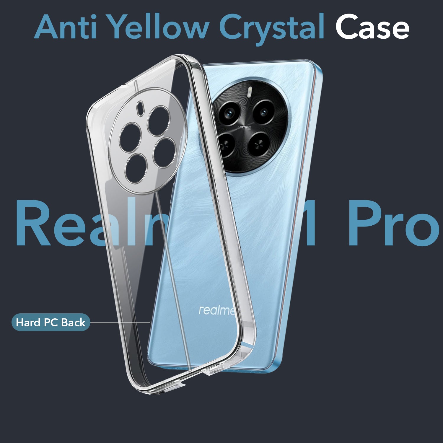 For Realme P1 Pro 5G Back Cover Case (Hard Anti Yellow Clear Case | Drop & Camera Protection | Shockproof Polycarbonate)