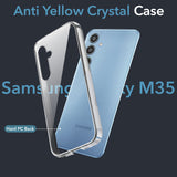 For Samsung Galaxy M35 5G Back Cover (Hard Anti Yellow Clear Case | Drop & Camera Protection | Shockproof Polycarbonate)