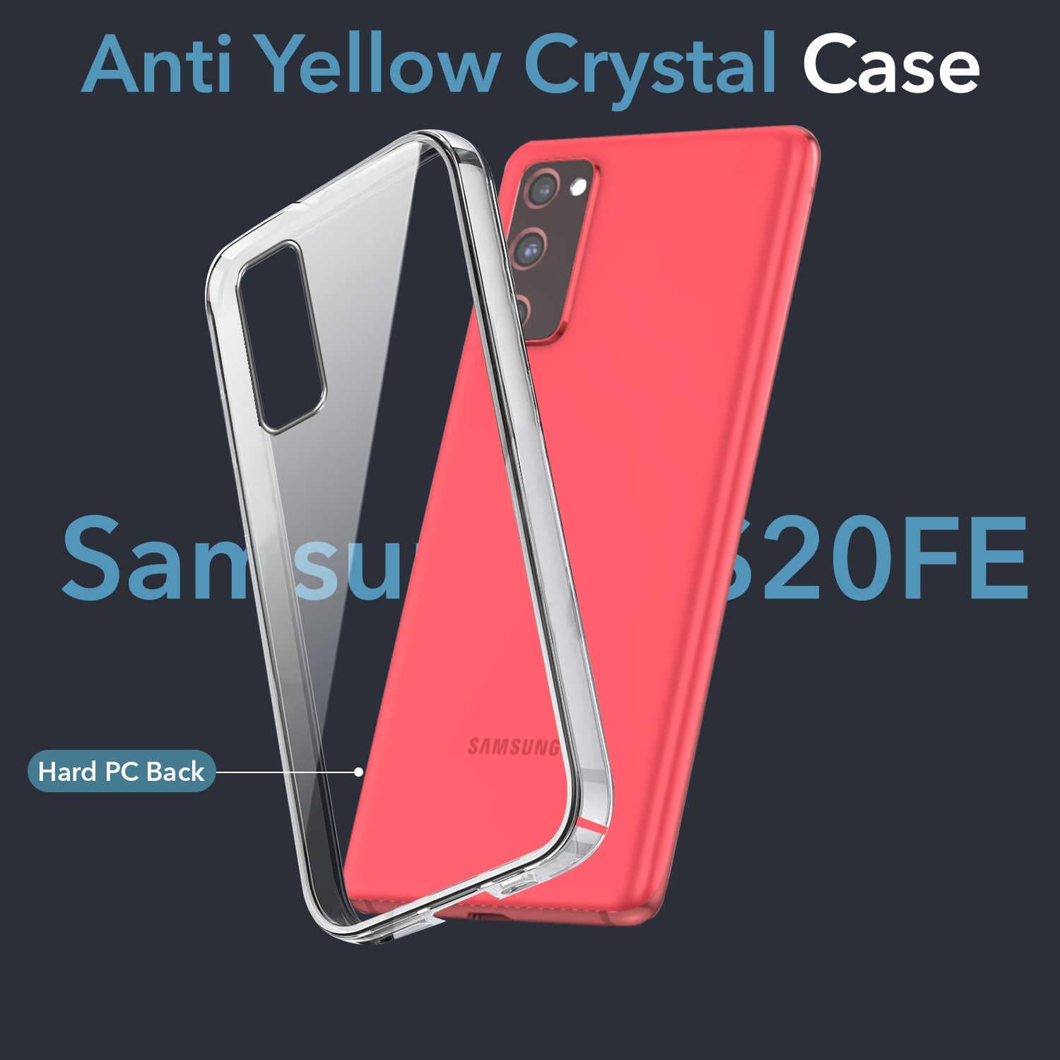 For Samsung Galaxy S20 FE 4G | S20 FE 5G Back Cover Case (Hard Anti Yellow Clear Case | Drop & Camera Protection | Shockproof Polycarbonate)