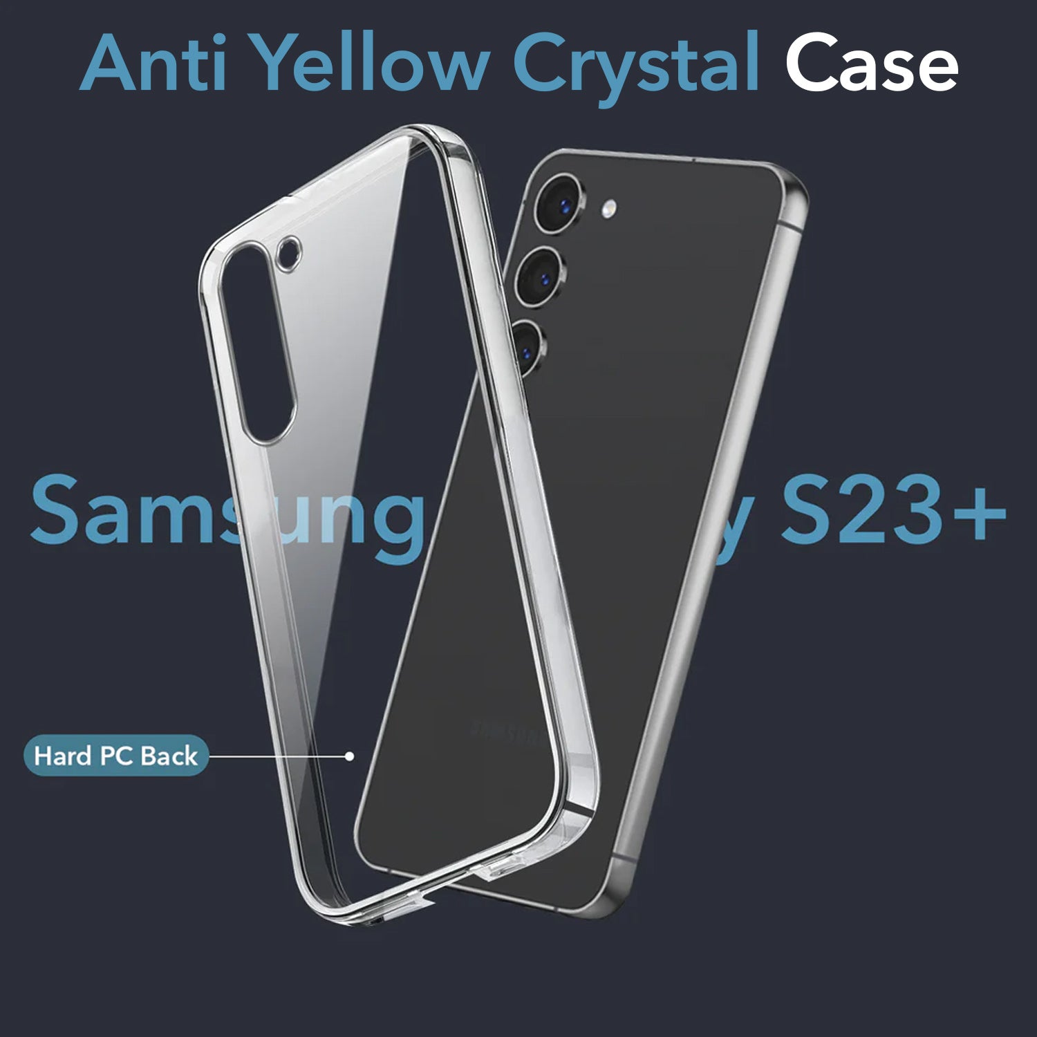 For Samsung Galaxy S23 Plus 5G Back Cover (Hard Anti Yellow Clear Case | Drop & Camera Protection | Shockproof Polycarbonate