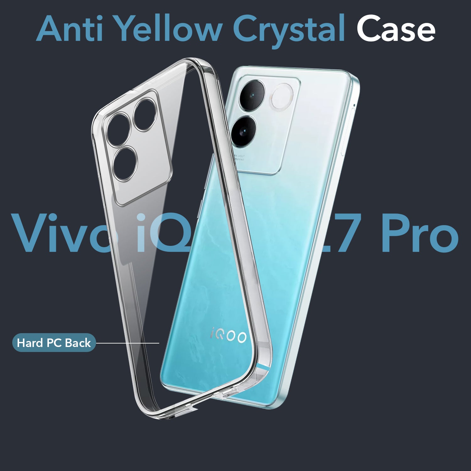 For Vivo iQOO Z7 Pro Back Cover Case (Hard Anti Yellow Clear Case | Drop & Camera Protection | Shockproof Polycarbonate)