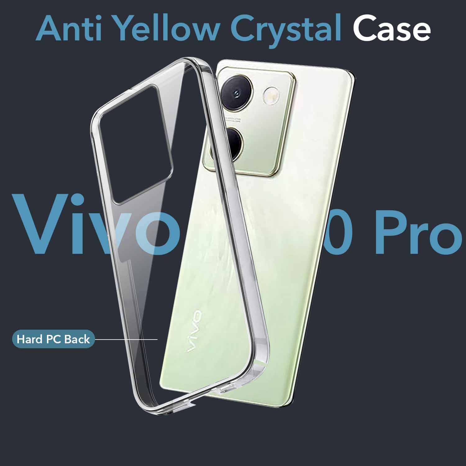 For Vivo Y200 Pro 5G Back Cover Case (Hard Anti Yellow Clear Case | Drop & Camera Protection | Shockproof Polycarbonate)