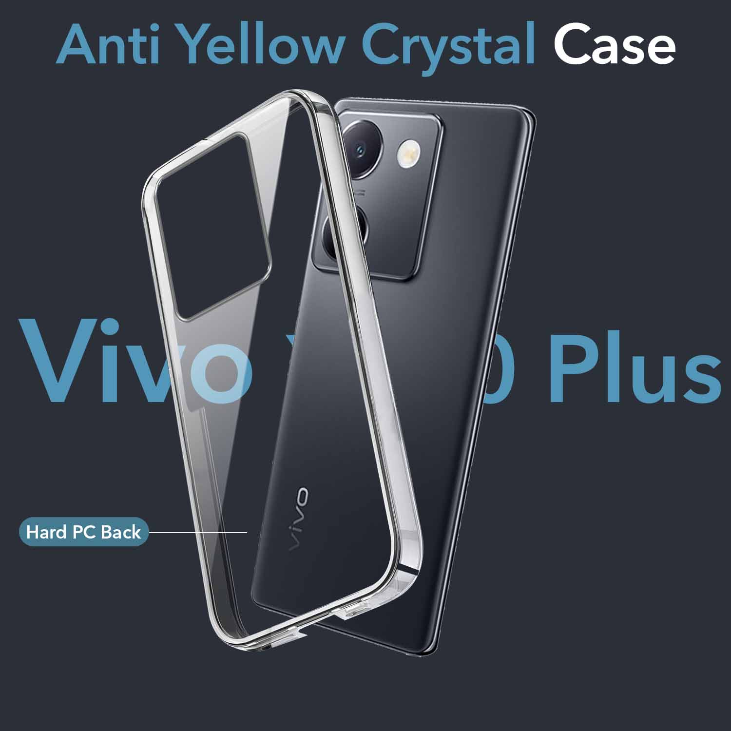 For Vivo Y300 Plus Back Cover Case (Hard Anti Yellow Clear Case | Drop & Camera Protection | Shockproof Polycarbonate)