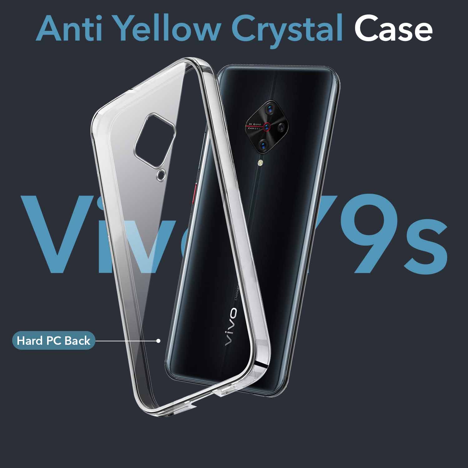 For Vivo Y9s Back Cover Case (Hard Anti Yellow Clear Case | Drop & Camera Protection | Shockproof Polycarbonate)