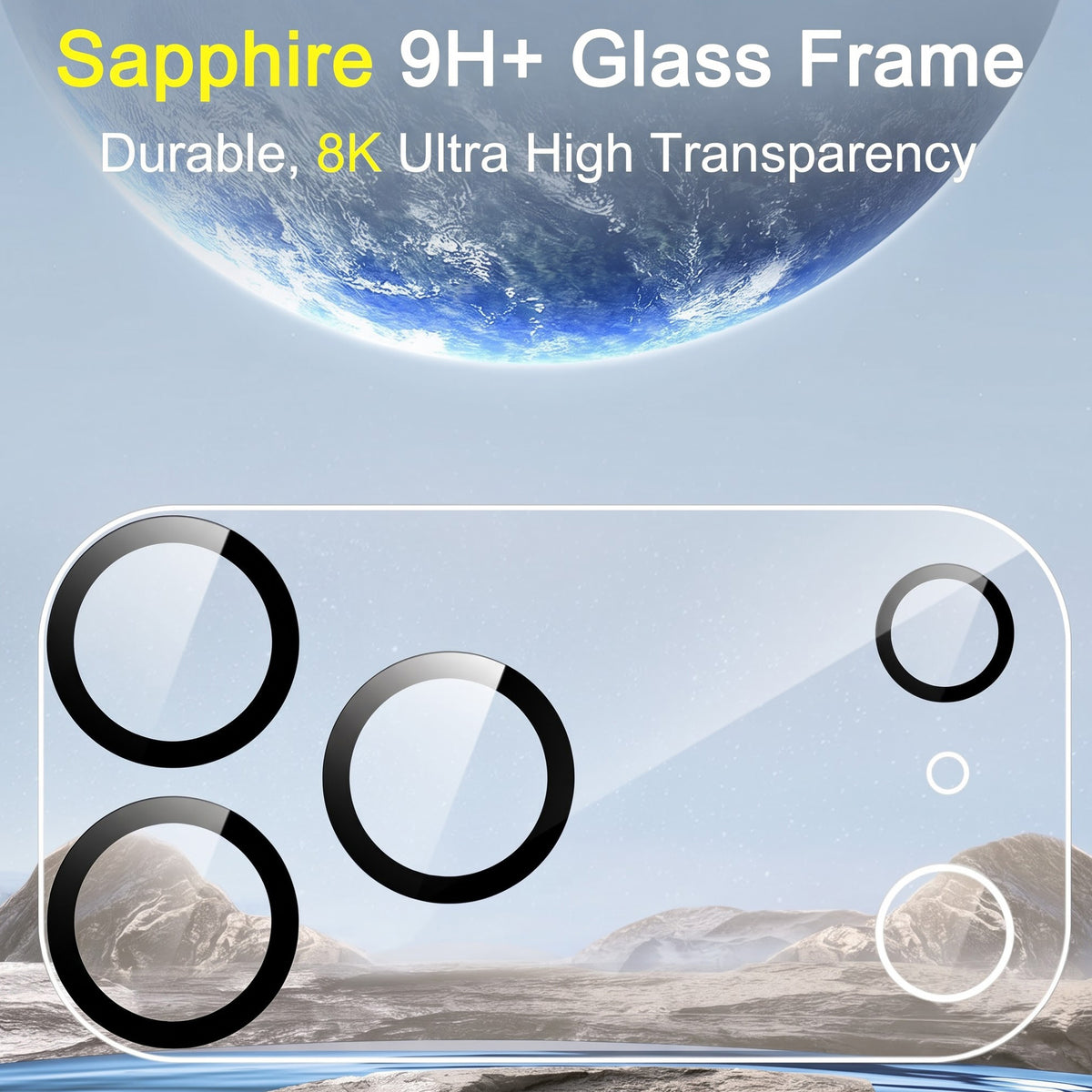 Crystal Clear Camera Lens Protector for iPhone 18 Pro Max – Sapphire 9H+ Glass, Anti-Scratch, Anti-Drop & Case Friendly