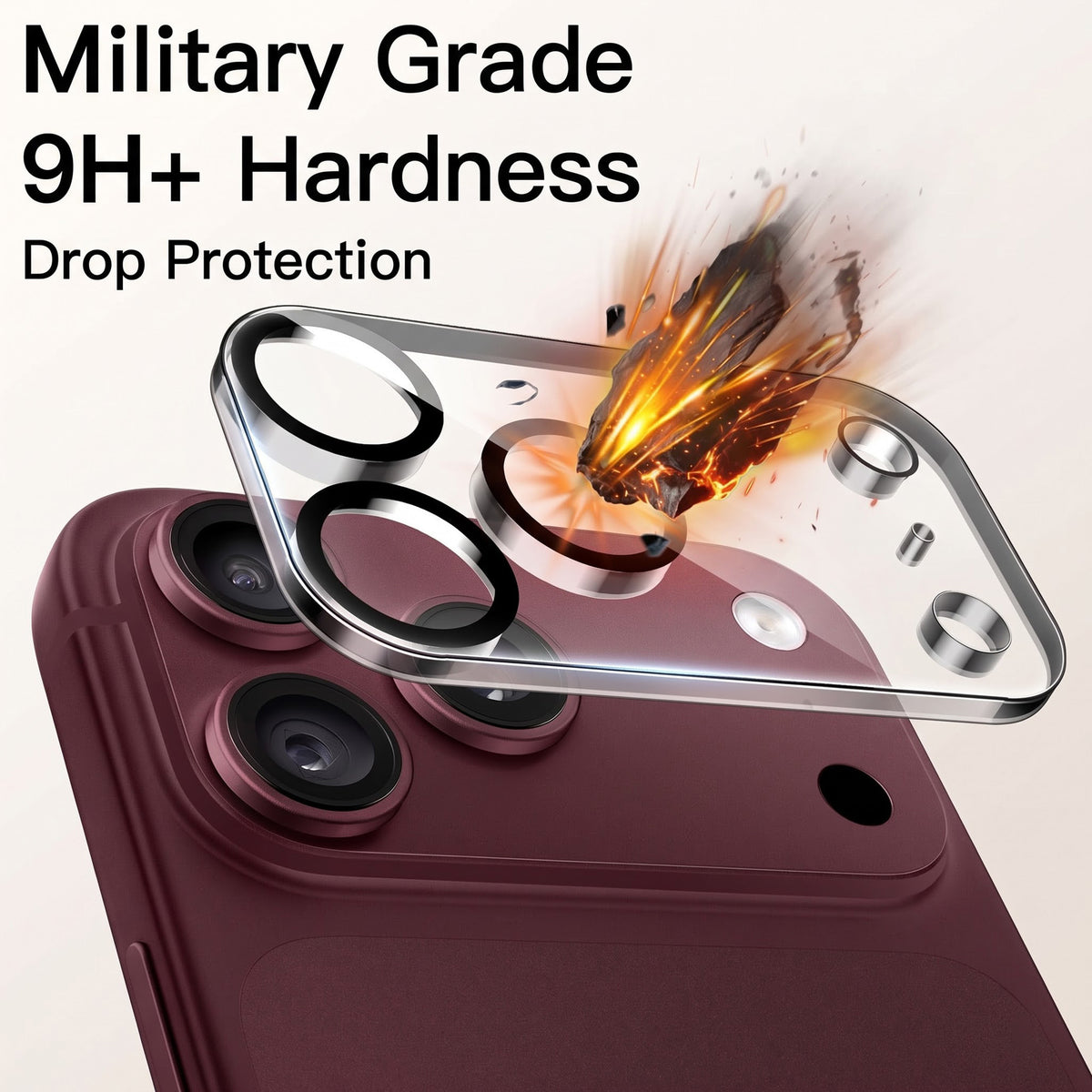 Crystal Clear Camera Lens Protector for iPhone 18 Pro Max – Sapphire 9H+ Glass, Anti-Scratch, Anti-Drop & Case Friendly