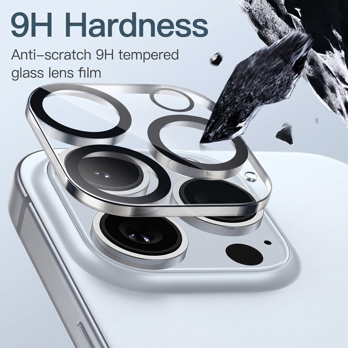 Crystal Clear Camera Lens Protector for iPhone 16 Pro – Sapphire 9H+ Glass, Anti-Scratch, Anti-Drop & Case Friendly