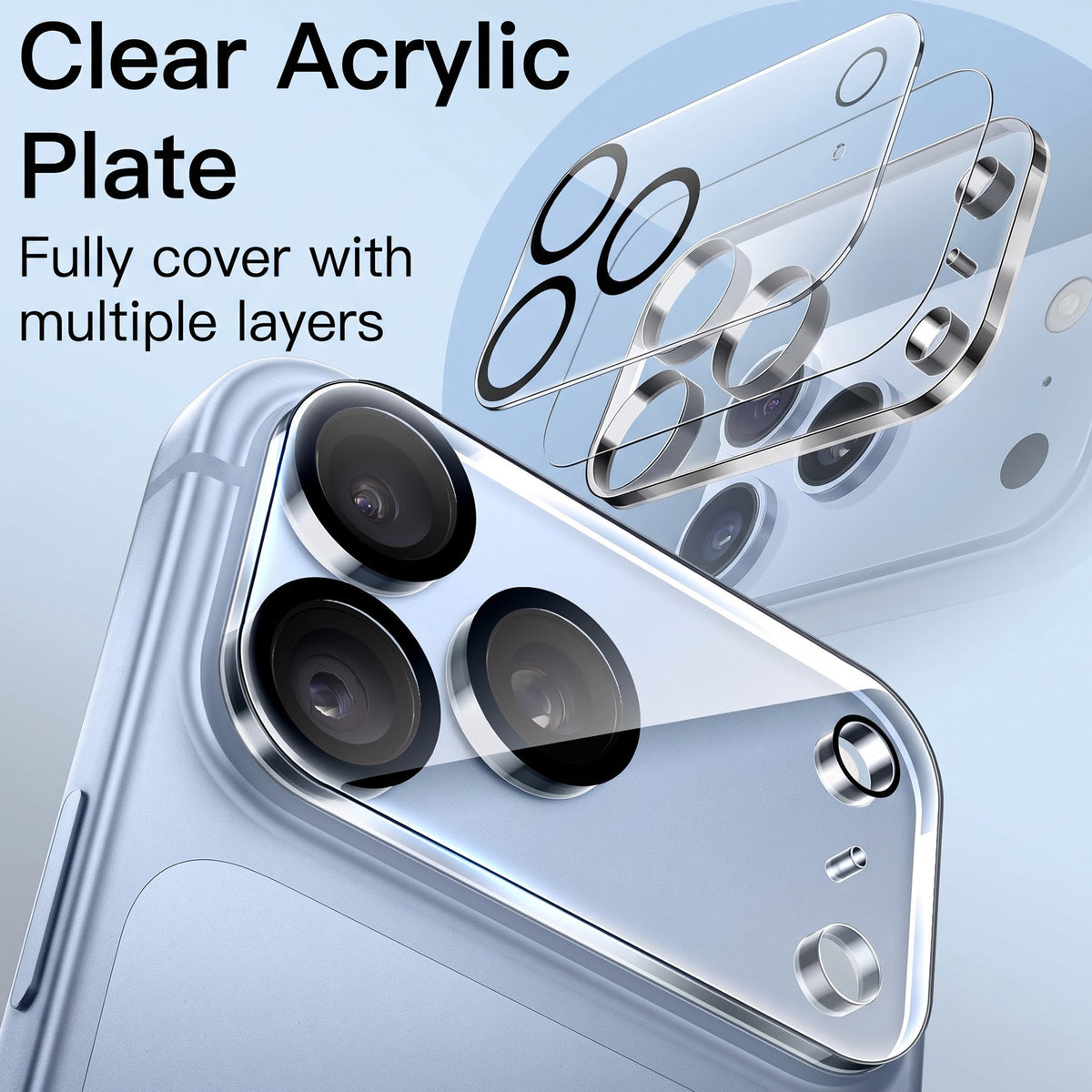 Crystal Clear Camera Lens Protector for iPhone 18 Pro – Sapphire 9H+ Glass, Anti-Scratch, Anti-Drop & Case Friendly