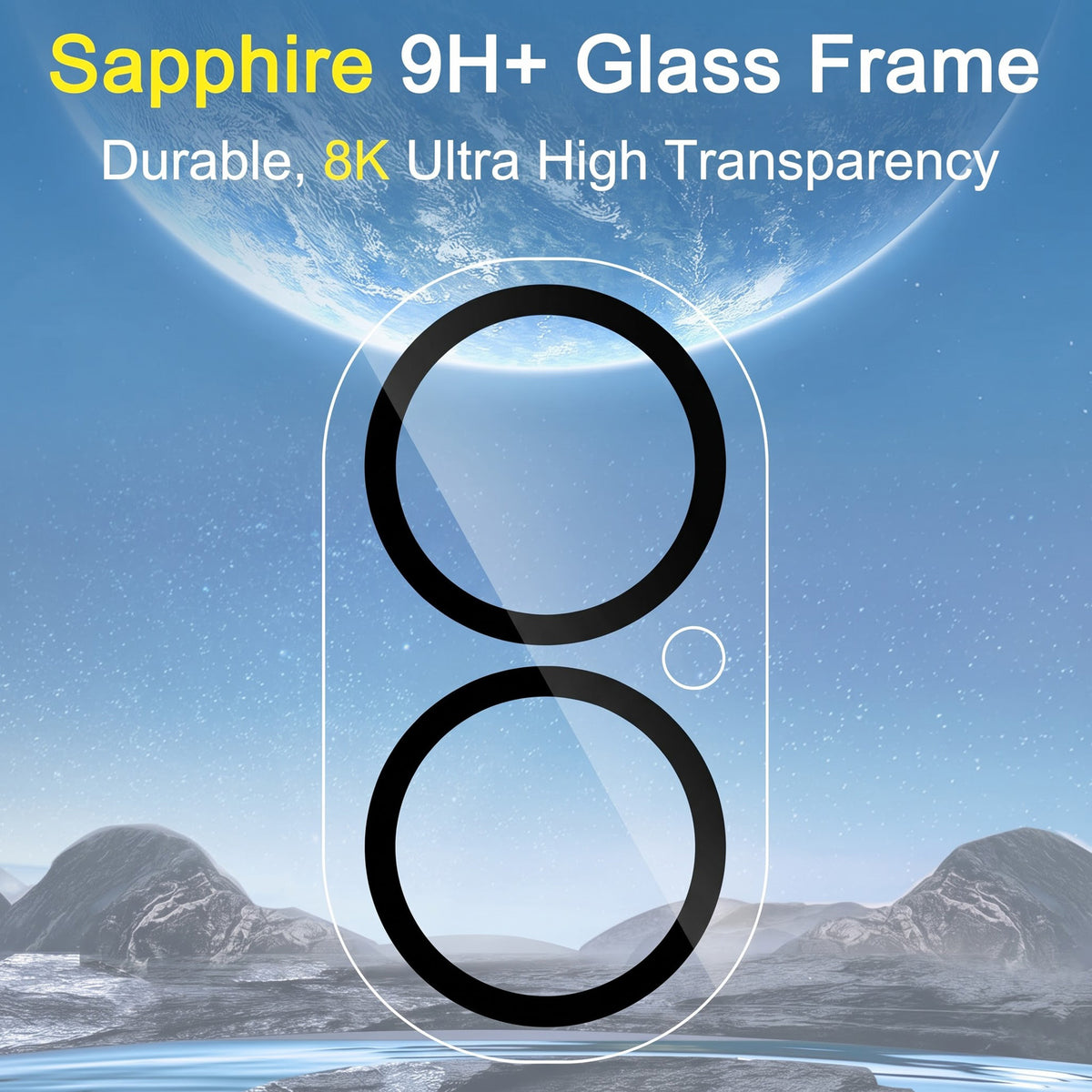 Crystal Clear Camera Lens Protector for iPhone 16 | iPhone 16 Plus – Sapphire 9H+ Glass, Anti-Scratch, Anti-Drop & Case Friendly