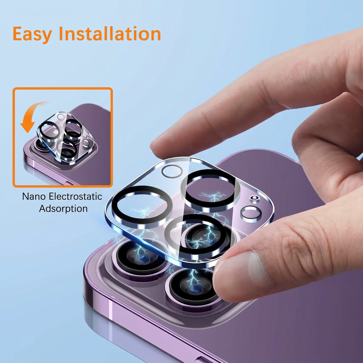 Crystal Clear Camera Lens Protector for iPhone 13 Pro  – Sapphire 9H+ Glass, Anti-Scratch, Anti-Drop & Case Friendly