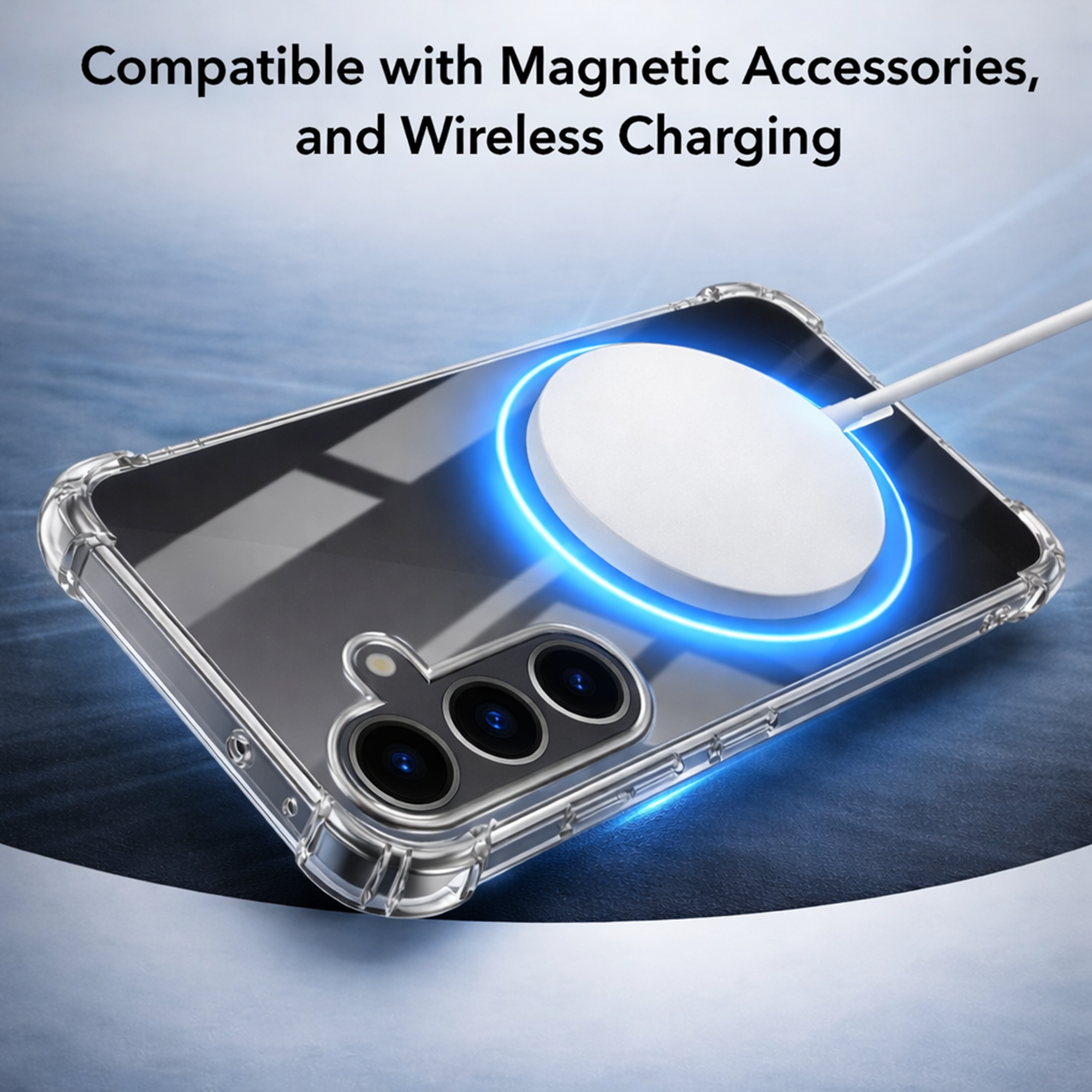 Shockproof Crystal-Clear Magsafe Wireless Support Hard Polycarbonate Cases