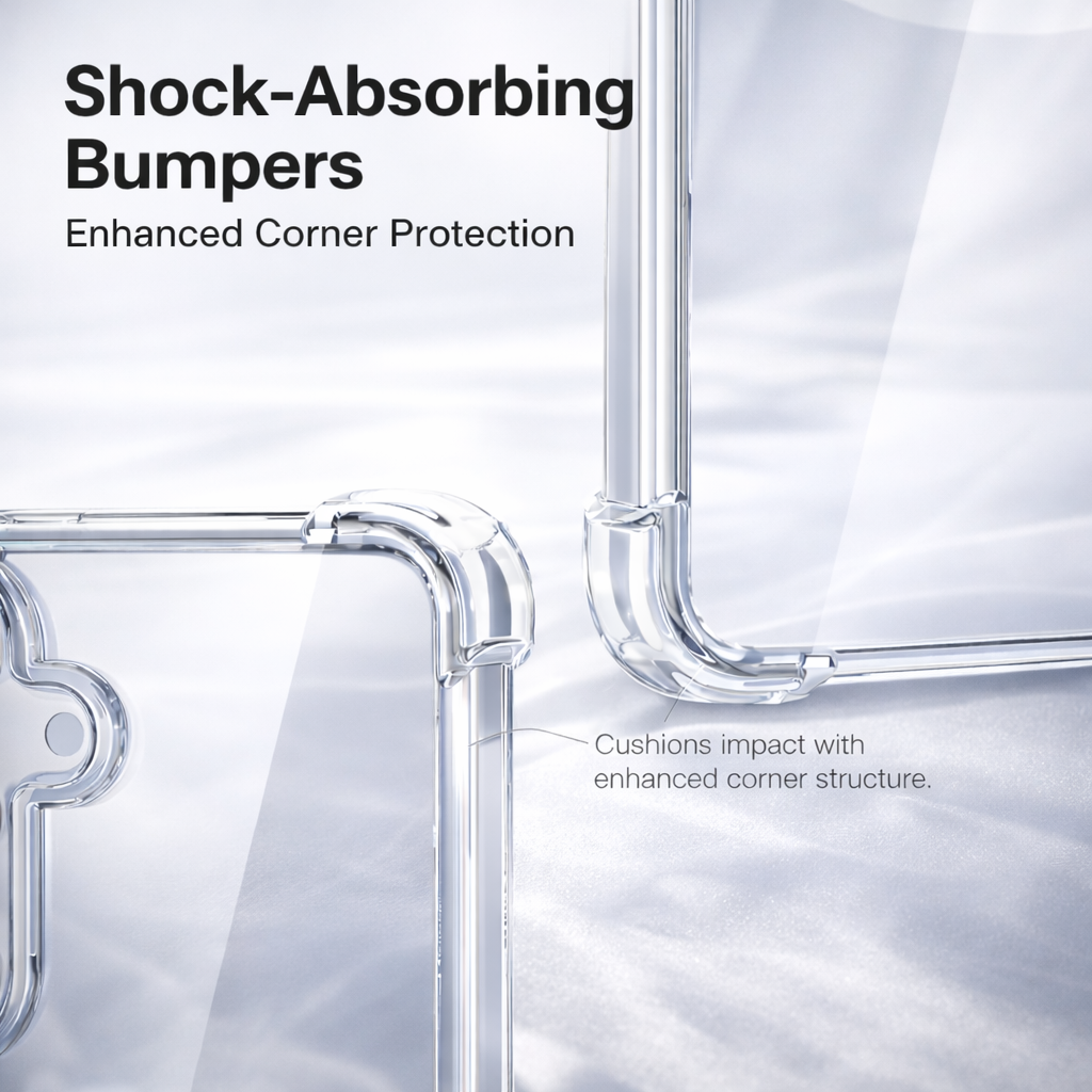 Shockproof Crystal Clear Drop and Camera Protection hard Polycarbonate Cases