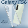 For Samsung Galaxy M56 | Samsung Galaxy F56 Back Cover Case Lifetime Anti-Yellow Clear  Sleek Hard Crystal | Shockproof and Camera Protection)