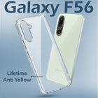 For Samsung Galaxy M56 | Samsung Galaxy F56 Back Cover Case Lifetime Anti-Yellow Clear  Sleek Hard Crystal | Shockproof and Camera Protection)