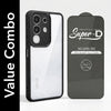 Ultra-Hybrid Lifetime Anti Yellow Crystal Clear Shockproof Cases With Glass.