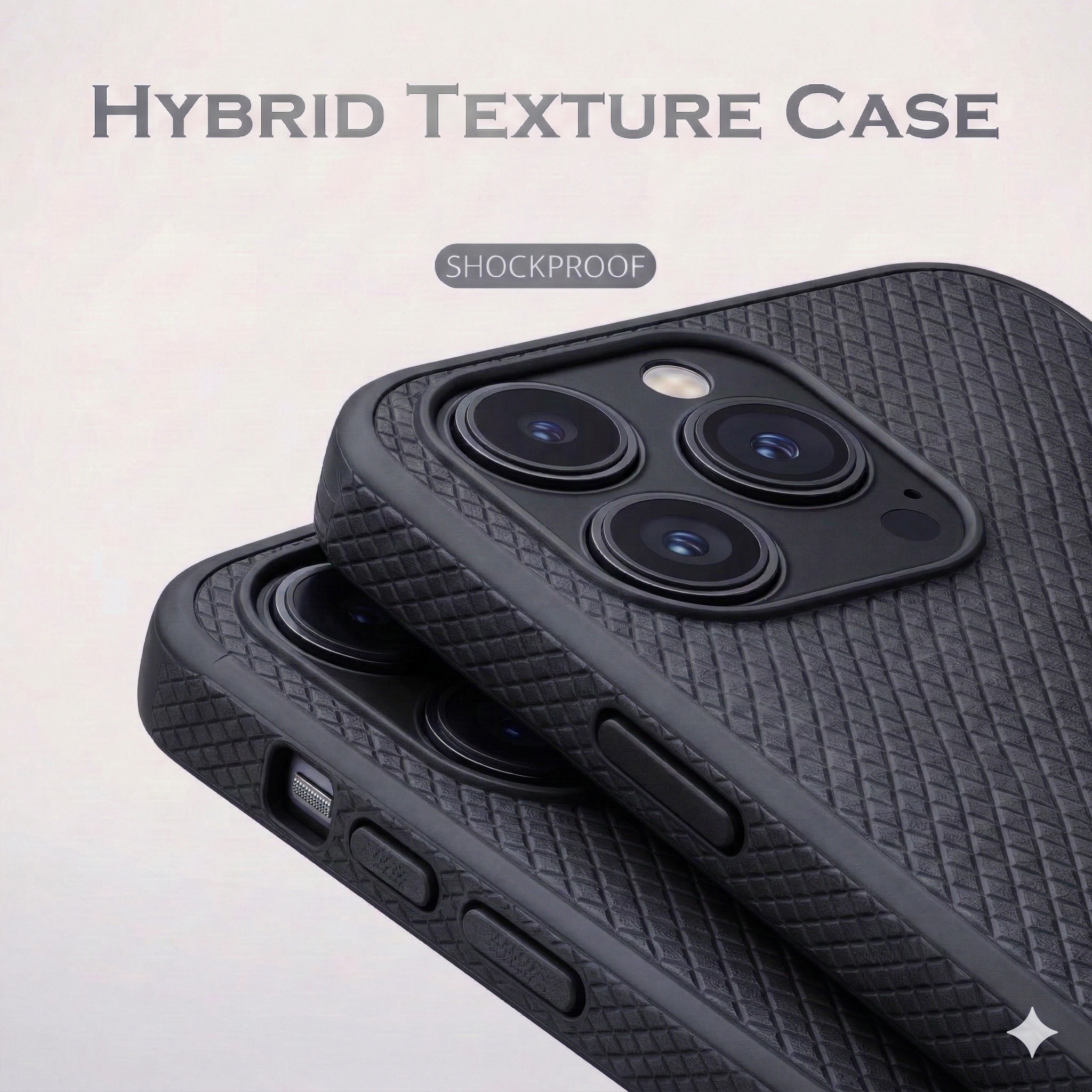 Liquid Silicone Camera Protection Side Grip Texture Soft and Flexible Cases Black With Glass.