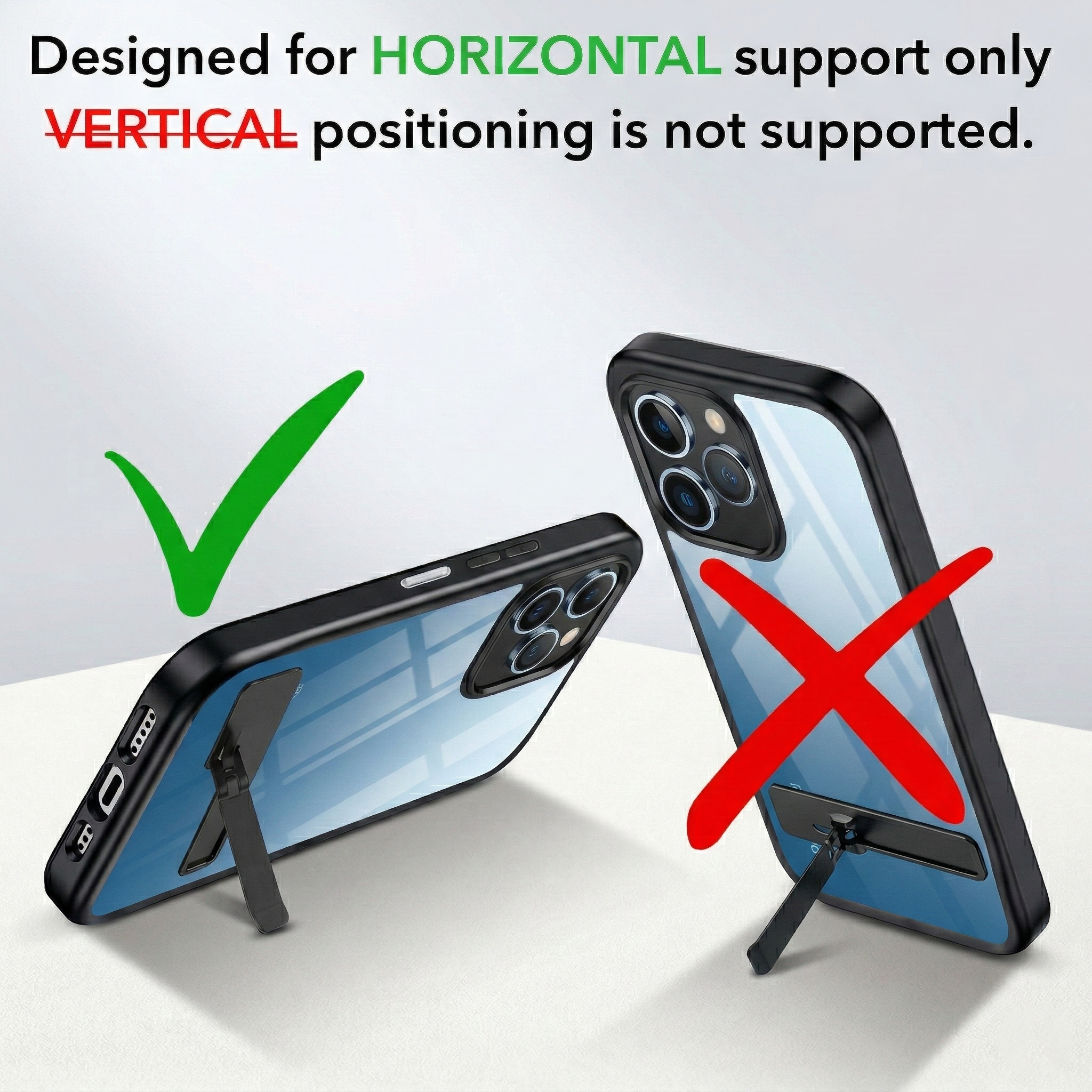 Built-in Stand Lifetime Anti Yellow Kickstand Shockproof and Camera Protection MagSafe Compatible Wth Glass.