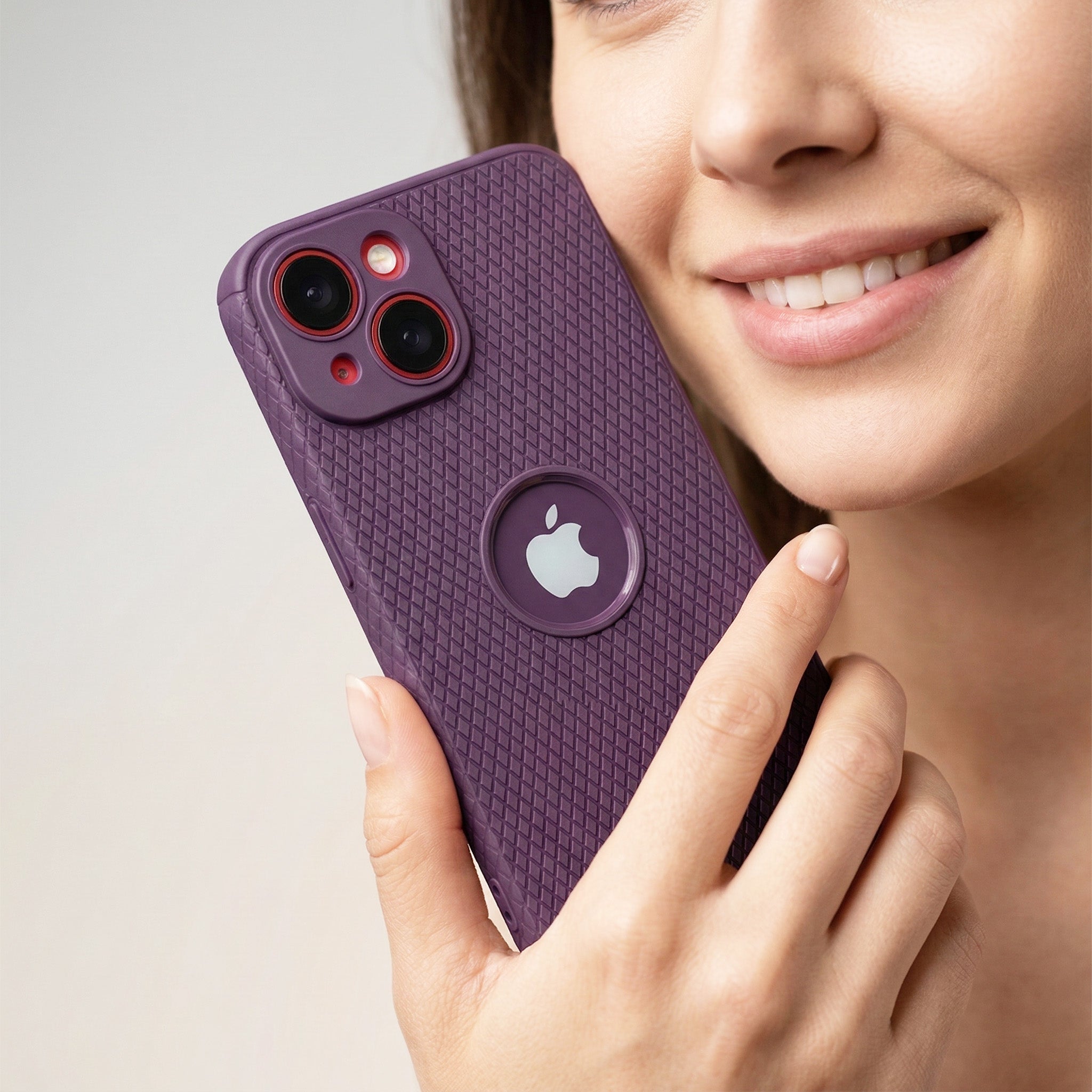 Liquid Silicone Camera Protection Side Grip Texture Soft and Flexible Cases.Only Purple
