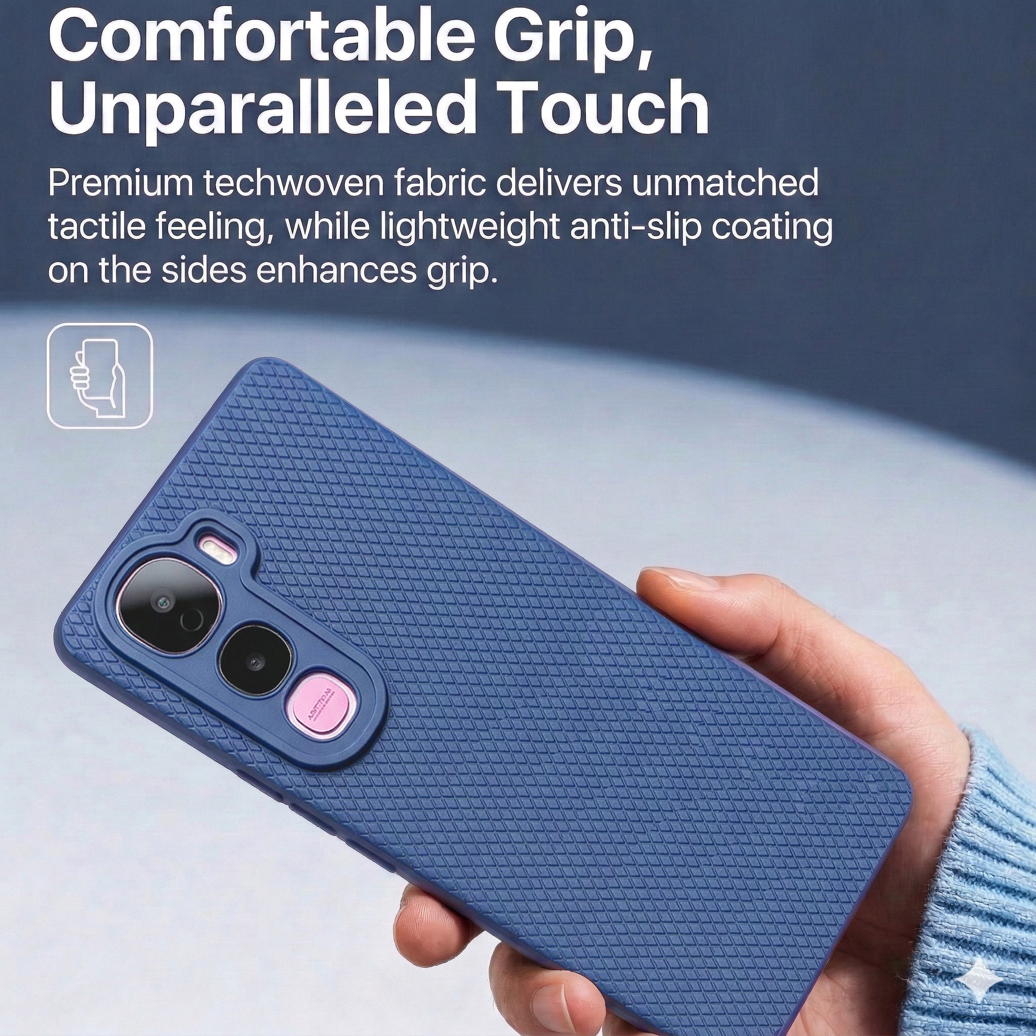 Liquid Silicone Camera Protection Side Grip Texture Soft and Flexible Cases.Only Blue