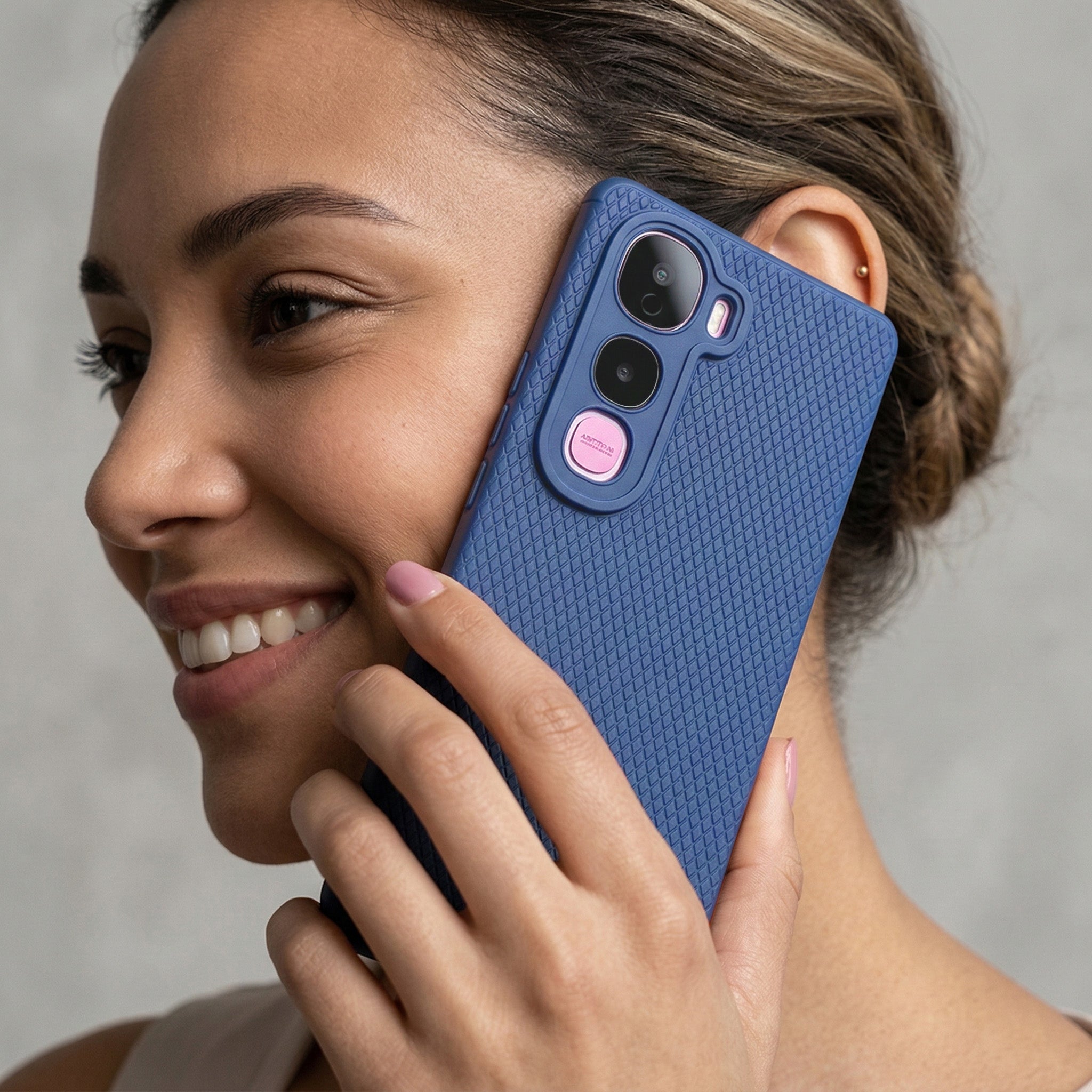 Liquid Silicone Camera Protection Side Grip Texture Soft and Flexible Cases.Only Blue