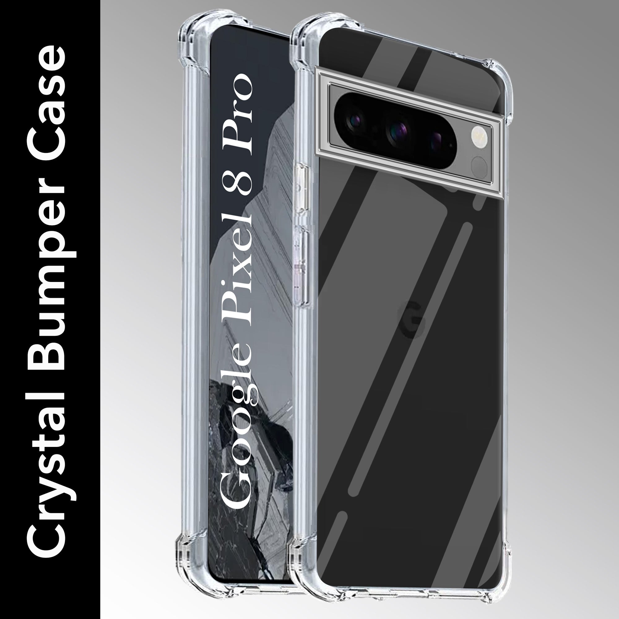 For Google Pixel 8 Pro Back Cover (Shockproof Crystal Clear Case |  Drop & Camera Protection | Hard Polycarbonate)