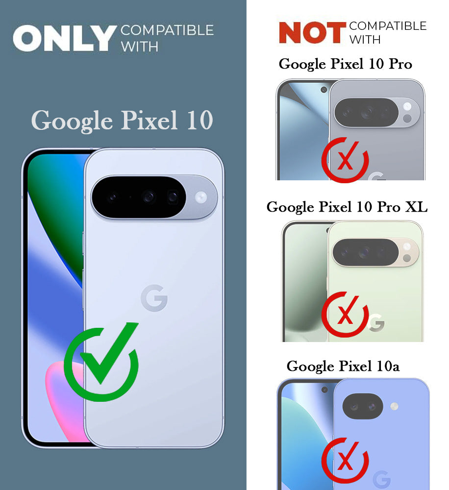 For Google Pixel 10 Back Cover Case (Shockproof Dual Layer Polycarbonate |Ring Holder Kickstand)