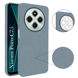 For Poco C75 | Poco M7 Back Cover Case (Glass Like Camera Protection | Leather Feel | Minimalist Professional Grip)