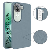 For Vivo iQOO Z9s Back Cover Case (Glass Like Camera Protection | Leather Feel | Minimalist Professional Grip)