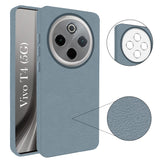 For Vivo T4 Back Cover Case (Glass Like Camera Protection | Leather Feel | Minimalist Professional Grip)