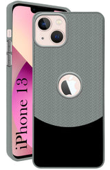 For Apple iPhone 13 Back Cover Case (Elegant PU Leather Finish | Premium Minimalist Professional | Camera Protection Bump)