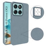 For Motorola Moto Edge 60 Fusion Back Cover Case (Glass Like Camera Protection | Leather Feel | Minimalist Professional Grip)