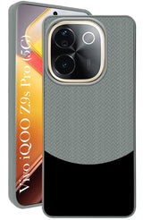 For Vivo iQOO Z9s Pro Back Cover Case (Elegant PU Leather Finish | Premium Minimalist Professional | Camera Protection Bump)